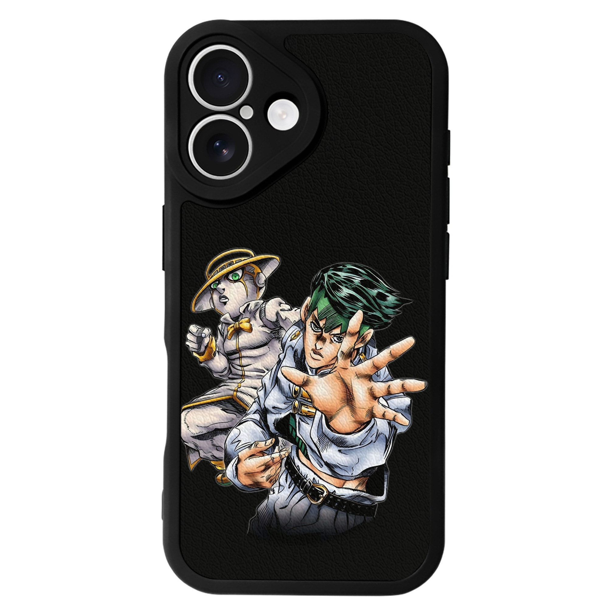 （画像用） ジョジョの奇妙な冒険 岸辺 露伴（きしべ ろはん） JoJo's Bizarre Adventure Rohan Kishibe 【iPhone 16シリーズ対応】シリコンスマホケース（レザー調） 材質：シリコン